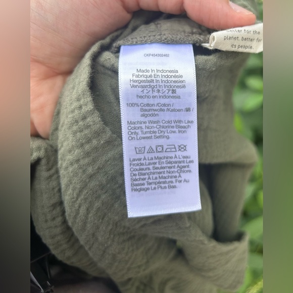 Madewell Safari Romper Sz M Belted Gauze Cotton Olive Army Green Romper So Soft! - Picture 5 of 8